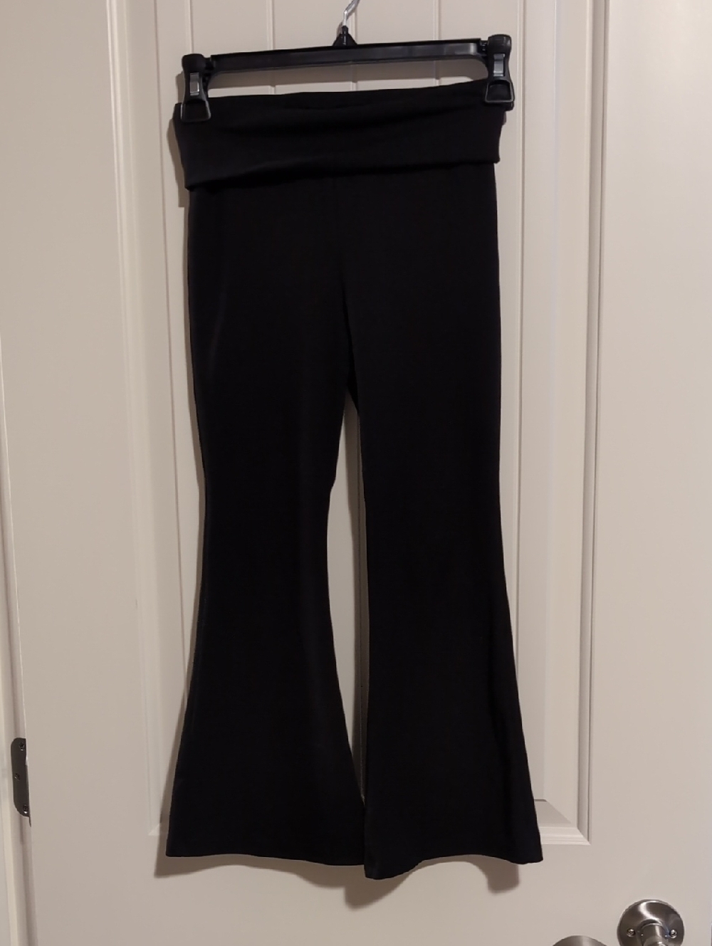 art class Black Foldover Waist Flare Yoga Pants